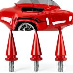 Red Windshield Bolts Set of 3 M8 AILMOTO Motorcycle Fastener Chrome-0