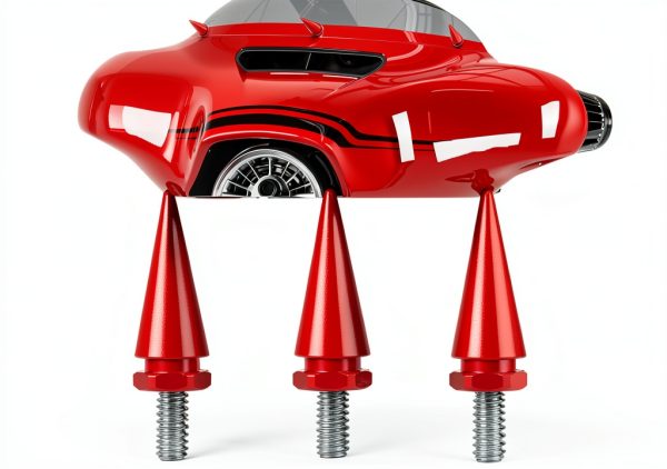Red Windshield Bolts Set of 3 M8 AILMOTO Motorcycle Fastener Chrome-0