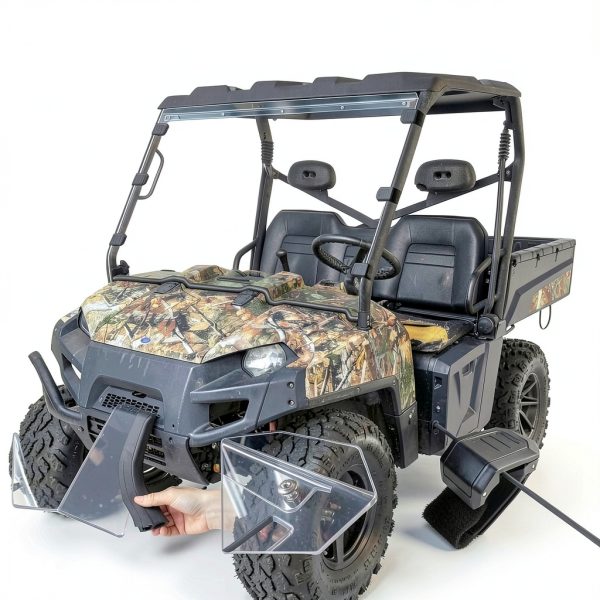 StarknightMT UTV Front Windshield for Polaris Ranger 800 UV‑Resistant-5