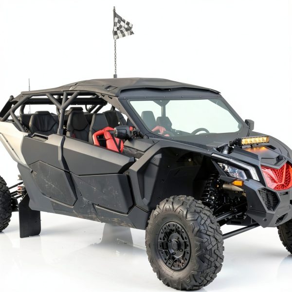 ECOTRIC X3 Windshield Reinforced Glass Front UTV Scratch Resistant-1