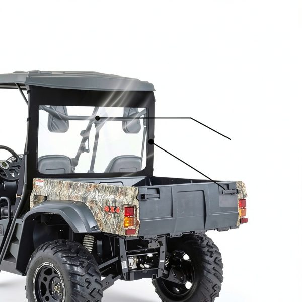 YONQIFON UTV Rear Soft Windshield for Hisun 500/700 Series with Zipper-2