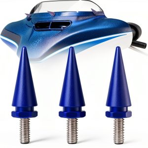 AILMOTO Windshield Bolts Blue 3pcs for Harley Davidson Street Glide-0