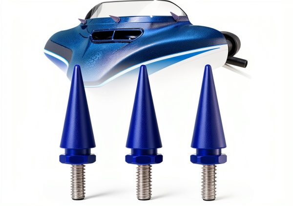 AILMOTO Windshield Bolts Blue 3pcs for Harley Davidson Street Glide-0