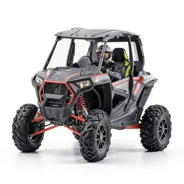 StarknightMT RZR 1000 Rear Window Dust Panel Anti‑UV Clear PVC Zipper-4