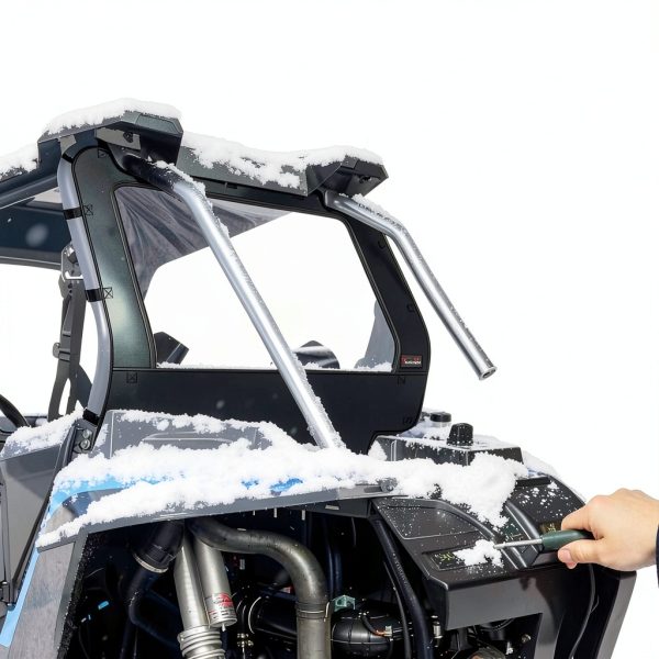 StarknightMT RZR 1000 Rear Window Dust Panel Anti‑UV Clear PVC Zipper-3