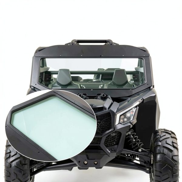 ECOTRIC X3 Windshield Reinforced Glass Front UTV Scratch Resistant-5