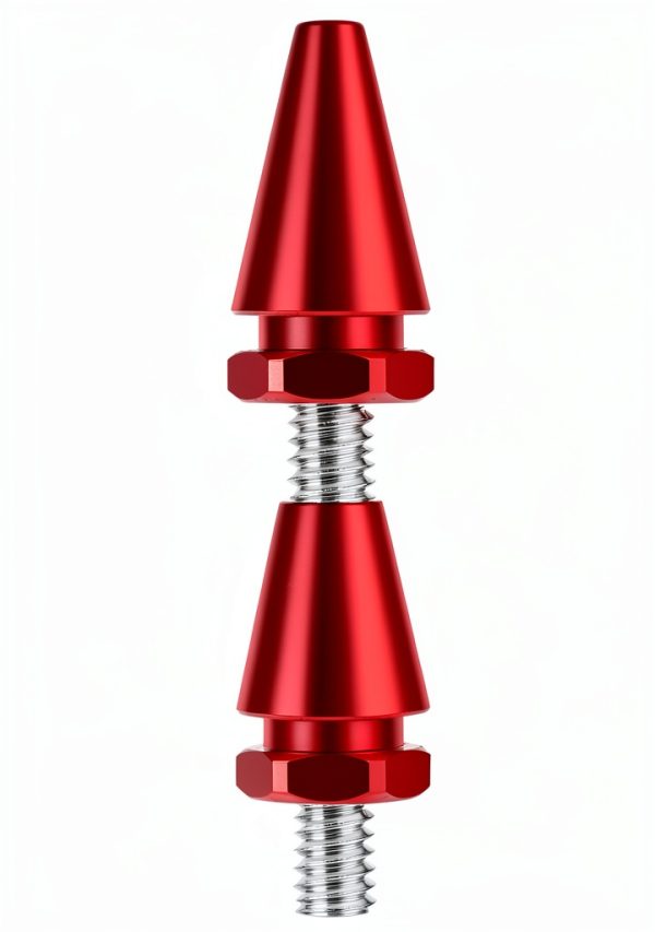 Red Windshield Bolts Set of 3 M8 AILMOTO Motorcycle Fastener Chrome-2