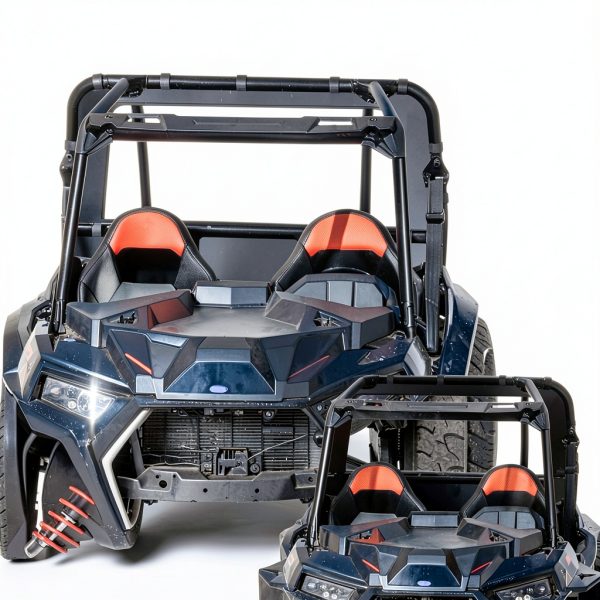 StarknightMT RZR 1000 Rear Window Dust Panel Anti‑UV Clear PVC Zipper-5