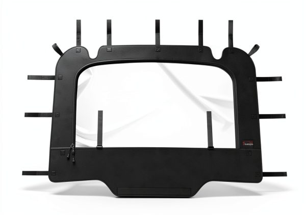 StarknightMT RZR 1000 Rear Window Dust Panel Anti‑UV Clear PVC Zipper-6