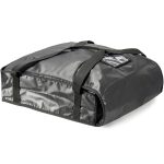 DEAYOU Insulated Pizza Delivery Bag 20x20x5 Black Thermal Carrier-0