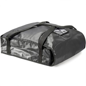 DEAYOU Insulated Pizza Delivery Bag 20x20x5 Black Thermal Carrier-0