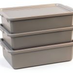 Food Service Bus Tub Saedy 3 Pack 13 L Grey Stackable-0