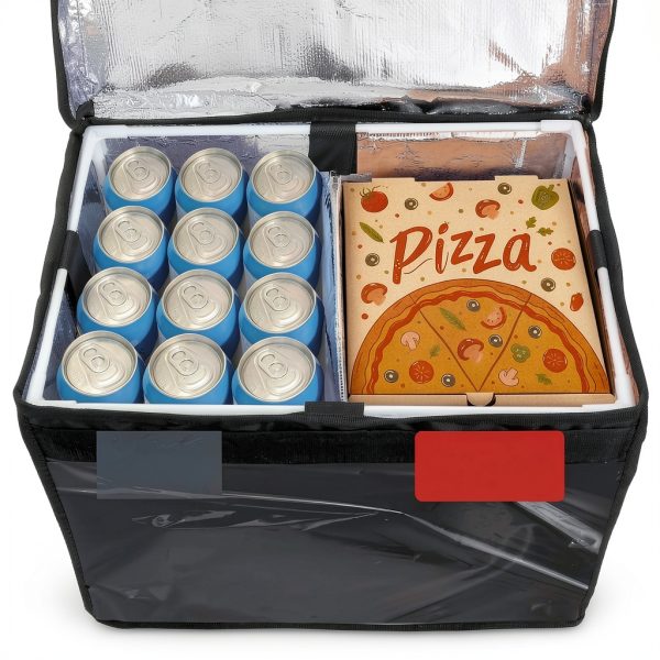 DEAYOU Insulated Food Delivery Bag for Bike 48L Waterproof Pizza Bag-2