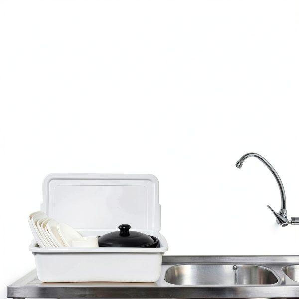 Food Service Bus Tub Saedy 3 Pack 13 L Grey Stackable-3