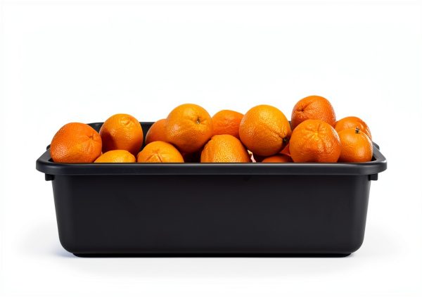 Grey 4-Pack Commercial Bus Tubs ZHENFAN 13L Stackable Bin with Handles-6