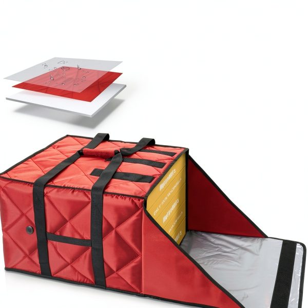 Pizza Delivery Bag MyLifeUNIT Red 20x20x11 Insulated for 4-5 Pizzas-2