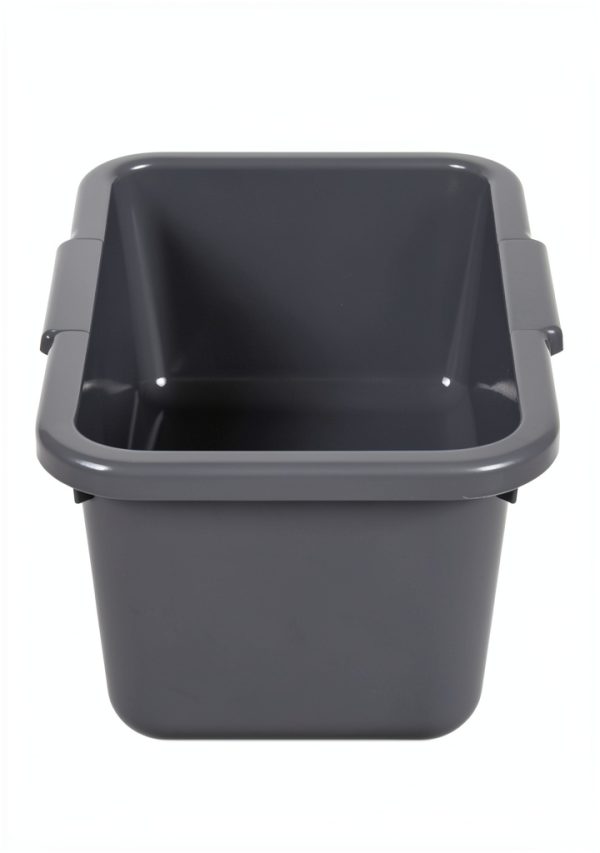 Grey 4-Pack Commercial Bus Tubs ZHENFAN 13L Stackable Bin with Handles-3