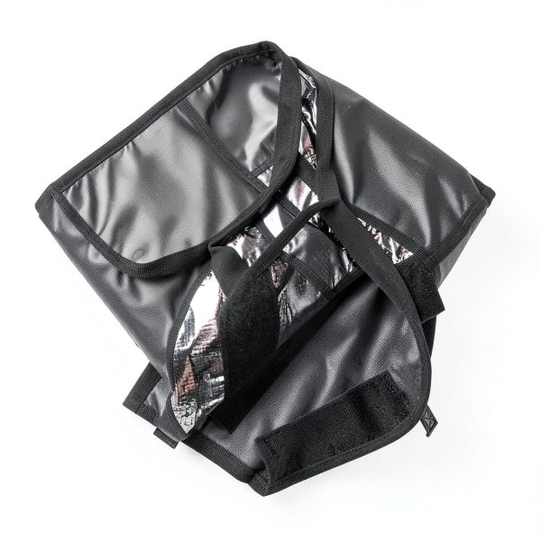 DEAYOU Insulated Pizza Delivery Bag 20x20x5 Black Thermal Carrier-4