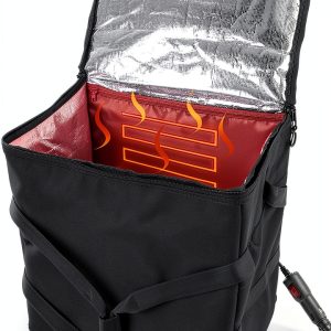Insulated Heated Delivery Bag with Handle - Portable Microwave Warmer-0