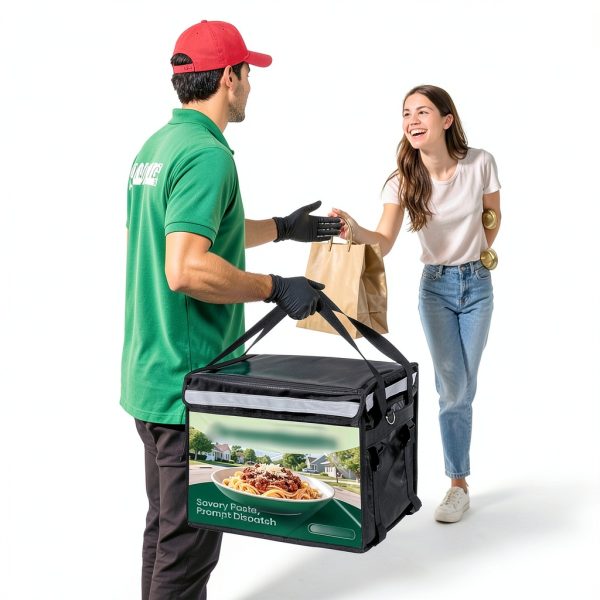DEAYOU Insulated Food Delivery Bag for Bike 48L Waterproof Pizza Bag-6