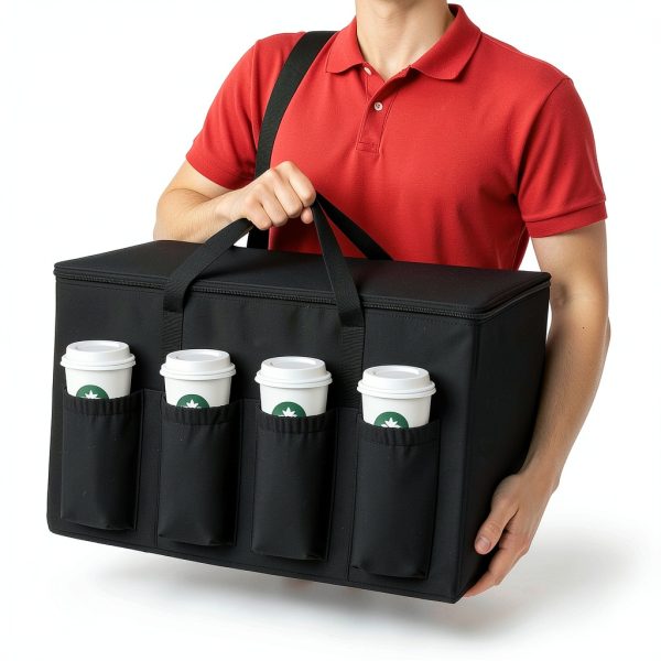 musbus catering bag for DoorDash Uber Eats XXL Bag with Cup Holders-1