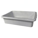Rubbermaid Commercial Products Standard Bus/Utility Box, 4.6-Gallon, Gray, Plastic, Heavy Duty Restaurant Wash Basin/Dish Washing Tub for Kitchen Organization/Storage-0