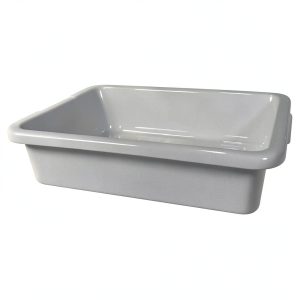 Rubbermaid Commercial Products Standard Bus/Utility Box, 4.6-Gallon, Gray, Plastic, Heavy Duty Restaurant Wash Basin/Dish Washing Tub for Kitchen Organization/Storage-0