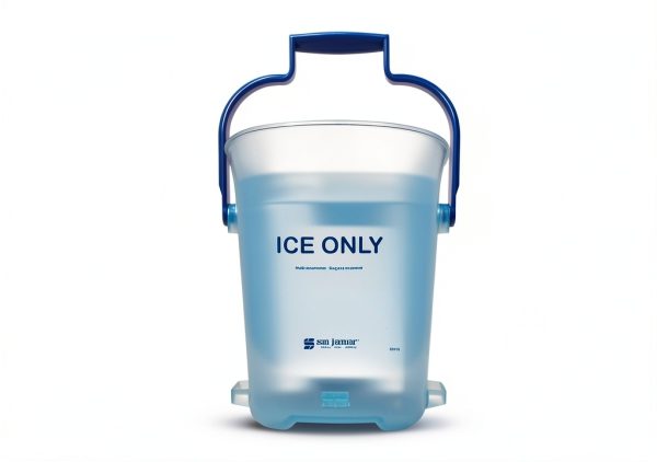 San Jamar Plastic Light Duty Ice Tote, 6 Gallons, Blue-2