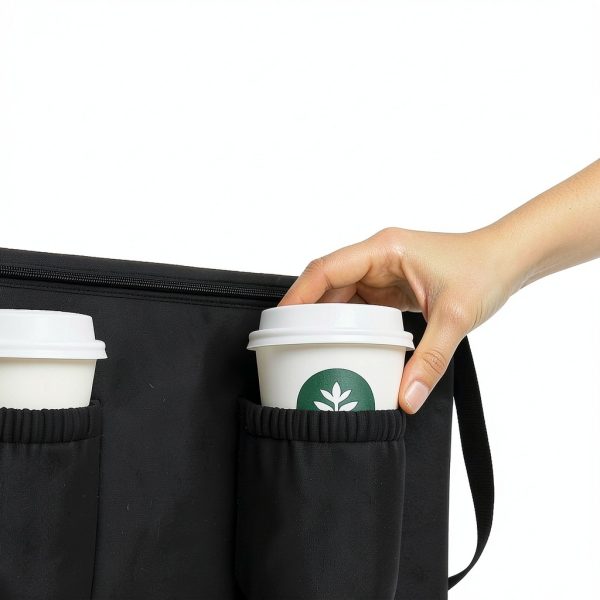 musbus catering bag for DoorDash Uber Eats XXL Bag with Cup Holders-3